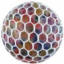 Mivya Mesh Squeeze Ball Squishy Stress Squeeze Balls for Pressure Relieve, Anti-Stress, Anti-Anxiety, Silicon Spongy Massage Balls with Gel Water Beads, Multicolor (Pack of 1)