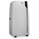 DeLonghi Portable Air Conditioner 12,000 BTU,cool large rooms up to 500 sq ft,remote,energy saving mode,extremely Quiet,AC Unit for room,dehumidifier,fan,programmable,window venting kit,EX360LVYN