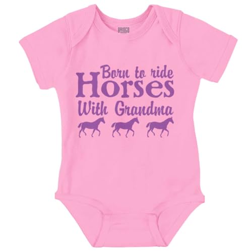 Born To Ride Horses With Grandma Baby Romper Boys or Girls