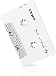 arsvita Car Audio Bluetooth Wireless Cassette Receiver, Tape Player Bluetooth 5.0 Cassette Aux Adapter, Silver