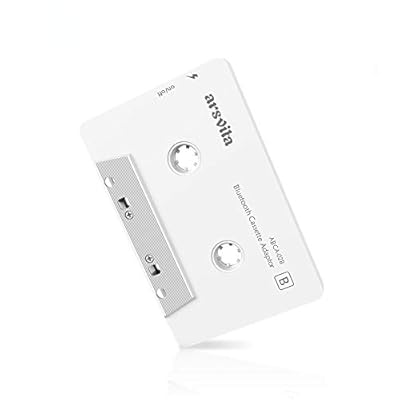 Arsvita Car Audio Bluetooth Cassette Adapter, Tape Player Bluetooth 5.0 Cassette Aux Adapter, White