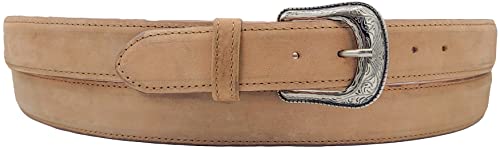 Silverton Men's Tobacco Beige Genuine Leather Western Style Belt