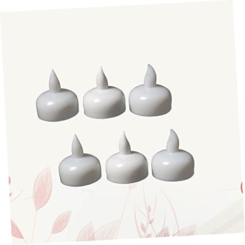 Labrimp White Navideñas Decorativas Warm White Floating Candles Led Floating Candles Wedding Tealight Candle Night Light Small Candle Underwater Light Lamp Pool Christmas 4Pcs #TOP5