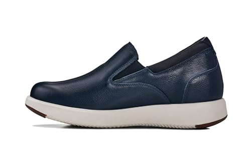 CALTO Men's Invisible Height Increasing Elevator Loafers - Dark Slate Blue Lightweight Slip-on Casual Loafers - 2.8 Inches Taller - J1421 - Size 7 D(M) US3