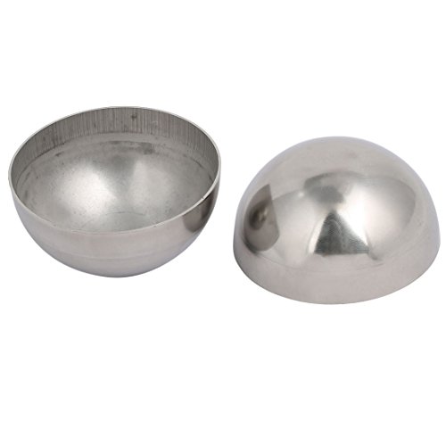 Image of uxcell 76mm OD 1mm Thickness 304 Stainless Steel Hollow Half 2pcs