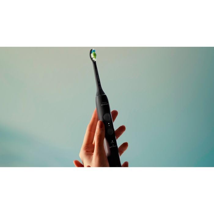 Philips Sonicare Series 4100 Elektrische Zahnbürste – Schallzahnbürste mit Drucksensor, 4 Putzeinstellungen, EasyStart, SmarTimer, 21 Tage Laufzeit, Schwarz, HX4044/52, [Neu]