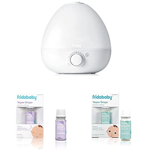 Image of Frida Baby 3-in-1 Humidifier + Diffuser + Nightlight Bundle with Natural Sleep and Breathe Vapor Drops