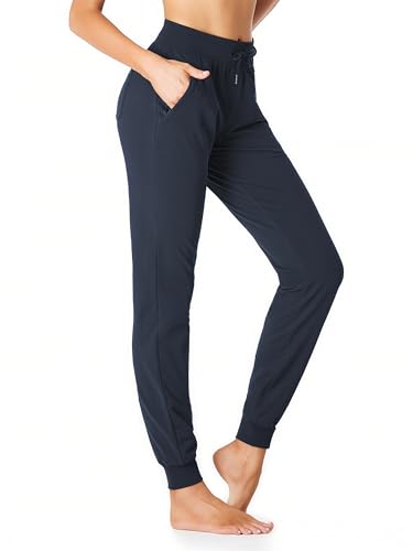 SEVEGO Tall Women's 30/32/34/36 Inseam Jogger Lightweight Cotton Sweatpants Zipper Pockets Running Long Sweat Pants