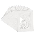Almost Frameless - Pack of 10 - A3 Mount for A4 Print. Bright White Acid-Free Picture Frame Mat, Machine Cut Bevel, White Core Museum Quality.
