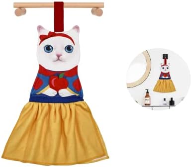 Divertidos Gatos Toallas de Mano Suspendible- Decoración Gato Bañ...