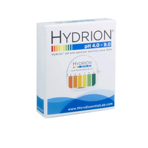 Homeocan Hydrion pH Paper Roll 100 Strips, Convenient pH Test Strips for Measuring Acid/Alkaline Balance (4.0-9.0), Fast, Accurate Results for Urine Saliva & Water, Easy-to-Use Tester for Everyday Use by Homeocan - Used condition - CA$14.51