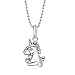 butterfly Enfant Fille Argent Collier Sterling 925 Licorne Bande-annonce Longueur Réglable Pochette à Bijoux Cadeau Enfants