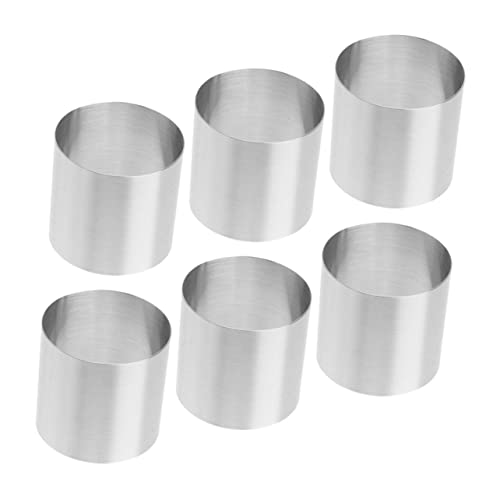 Cabilock 6Pcs Round Cake Baking Pan for Mousse Cookies Desserts Non Stick Easy to Clean for Home Use