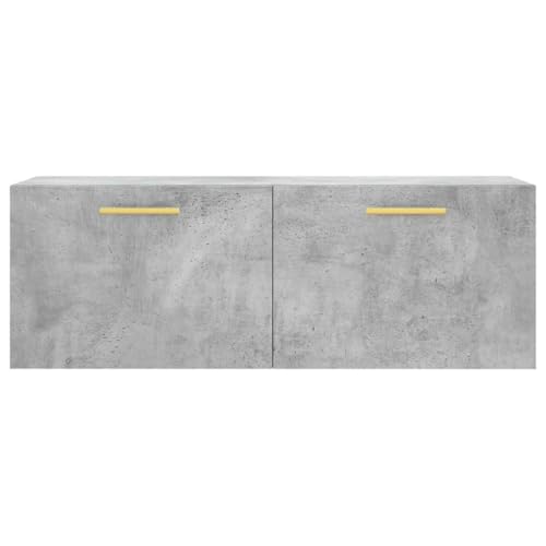 Armoire murale gris béton 100cm avec espace de rangement - 6