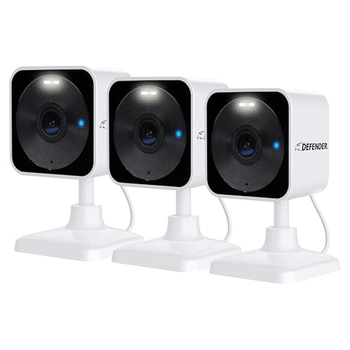 Defender GO 2K AI Powered WiFi Indoor/Outdoor Home, Business, Pet, Baby Security Camera, AI Detection, Dual Band, Spotlight/Siren, Color Night Vision,...