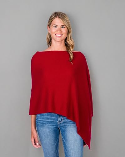 Image of CLAUDIA NICHOLE Womens 100% Cashmere Dress Topper - Cashmere Poncho Wrap