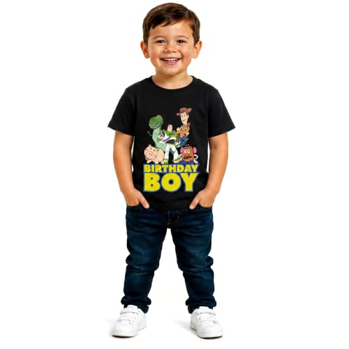 T-shirt anniversaire Mickey Mouse garçon manches courtes col rond tailles 3T 4T 5 6 7