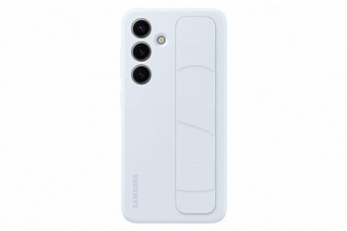 Coque en silicone avec lanière pour Samsung Galaxy S24 Bleu Polaire