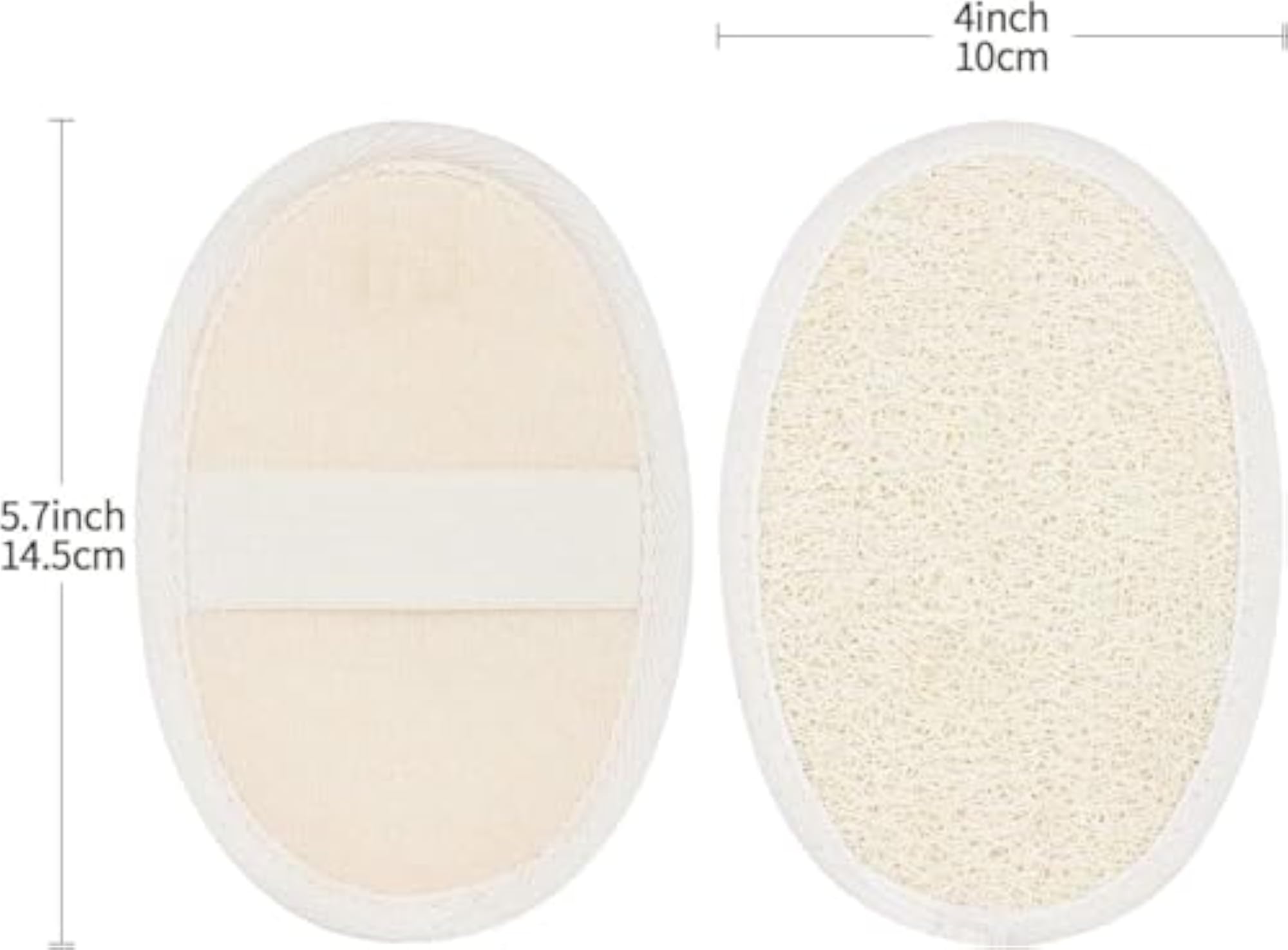 Pack of 10 Loofah Sponge Pads for Exfoliating