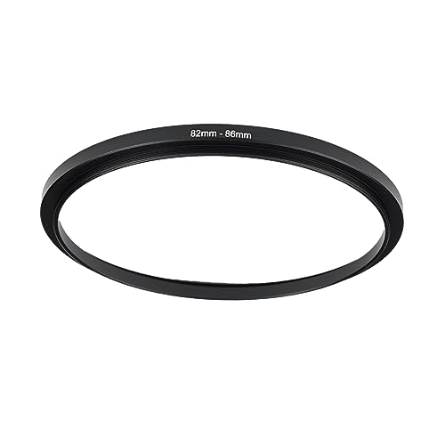 Image of 82mm to 86mm Step-up Adapter Rings Filter Adapter Black Metal Step Down Filter Ring Adapter Compatible with All Brand UV CPL ND Camera Lens Filter Stepping Rings (82mm-86mm)