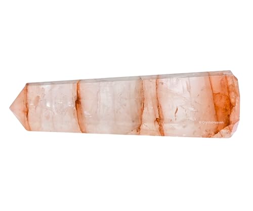 Image of Crystal Heaven Certified Red Hematoid Quartz Tower Obelisk Point For Chakra, Healing And Balancing - Aaa Grade Original Certified Gemstone Agate For Reiki Meditation Yoga Spiritual (2-3 Inches)