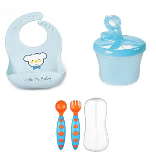 Image of SAFE-O-KID Premium Silicone Baby Bib - Lightweight, Foldable, Non-Toxic Bib with Spill-Proof, Adjustable, Soft, BPA Free Easy-to-Clean Feeding Bib for toddlers - Assorted