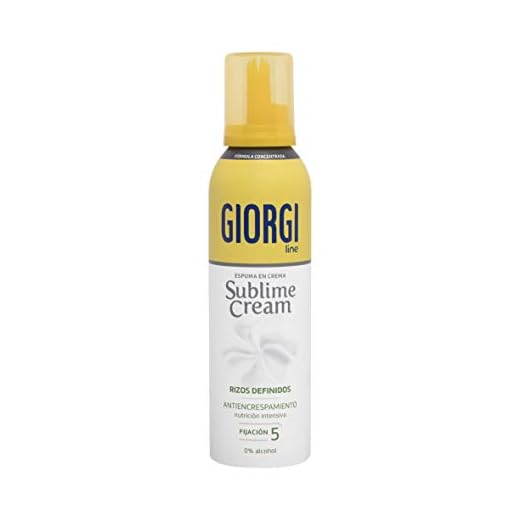 Giorgi Line - Sublime Cream, Espuma en Crema Rizos Definidos sin Encrespamiento, Fórmula Concentrada 0% Alcohol 0% Siliconas, Fijación 5 - 150 ml