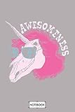  Awesome Unicorn Notebook: Matte Finish Cover, Lined College Ruled Paper, 6x9 120 Pages, Planner, Journal, Diary