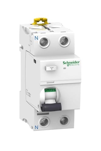 Schneider A9r44263 Iid 2P 63 A 300 mAh AC à Courant résiduel Disjoncteur, Blanc