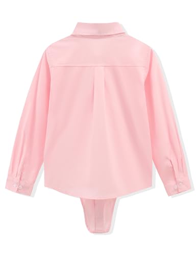 Image of Noomelfish Girls Long Sleeve Button Down Shirt Tie Front Western Tops Cowgirl Outfit (5-14 Years)
