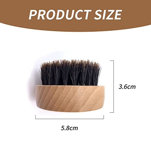 Beard Brush For Men Boar Bristle Black Walnut Wood Beard Comb Brush Small And Round For Men To Tame And Soften Your Facial Hair #TOP5
