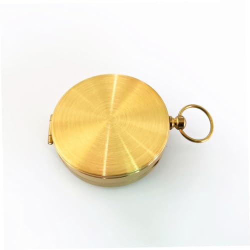 Brújula de bolsillo vintage de cobre para camping miniatura 3