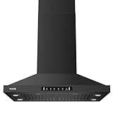 Island Range Hood 30 Inch, 390 CFM kitchen Hood with...