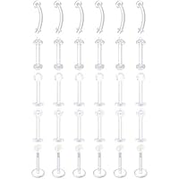 D.Bella 16G Anillos de Labios Transparentes UV Acrílico Flexible