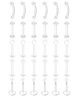 D.Bella Durchsichtige K枚rperschmuck 16G Piercing Retainer Flexible Cartilage Helix Daith Rook Tragus Piercing Retainer Bioflex Kunststoff Nasenseptum Lippe Augenbrauenringe Mix Retainers Set