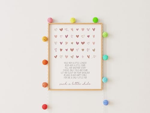 Hold Her A Little Longer Poem - 8x10 - Art Print (Unframed) | Boho Nursery Decor | Kids Bedroom Decor | Gift for New Mom | Girls Room Wall Art | Baby Shower Gift