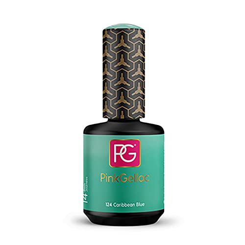 Pink Gellac Shellac Gel Nagellack 15 ml für UV LED Lampe | 124 Caribbean Blue Blau mit Perlmutt-Effekt | Gel Nail Polish… – Bild 3