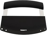 Vista 2 de KitchenAid Cuchillo Mezzaluna con hoja curvada de acero inoxidable con mango ergonómico, 6 pulgadas, color negro