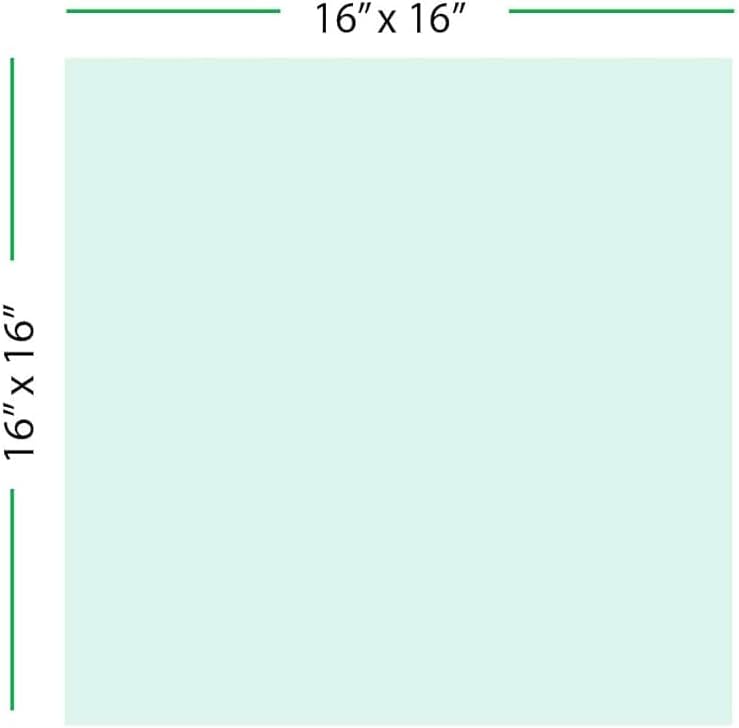 16" Inch Square Glass Table Top - 1/2" Thick - Beveled Edge, Eased Corners