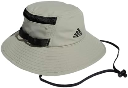 adidas Boné masculino Victory 3 Bucket Hat, Cinza pena/preto