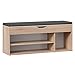 Produktbild RICOO WM034-ES-A Schuhregal 104x49x30 cm Holz Eiche-Sonoma Sitzbank mit Stauraum Sitztruhe Schuhschrank Sitzkissen Schuhbank Aufklappbar