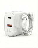 Carregador 50W + Cabo Compatível i.Phone, i.Phone X Xr 8 11 12 13 14 Plus Pro Max i.Pad, Carregamento Ultra Rapido, Fonte USB-C, Carga Rápida, Produto Homologado Anatel