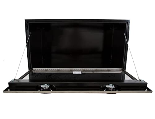Buyers Products 1704710 Black Steel Underbody Truck Box With Silver Polished Stainless Steel Door, 24 x 24 x 48 Inch, Made In The USA, Truck Tool Box Organizer With Storage, Job Box For Work Truck by Buyers Products Company - Image 4