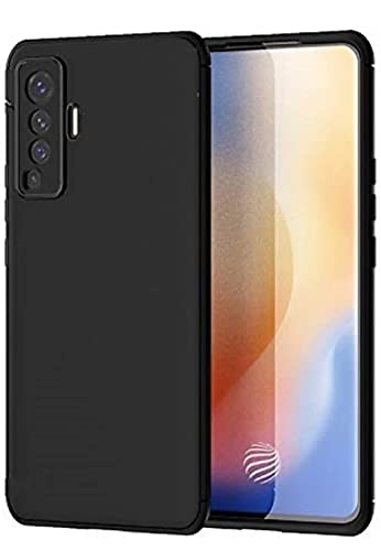Image of Mobile Back Cover Case for Vivo X50 (Silicone Case|CameraProtection|Black SC1510)