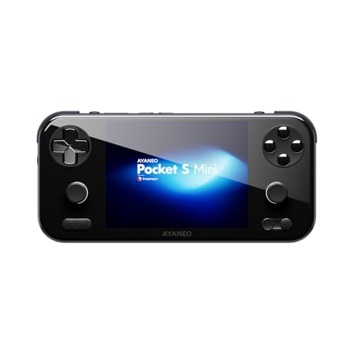 AYANEO Pocket S Mini Android Handhelds 4.2 4:3 1280x960 HD LCD Screen Snapdragon G3x Gen 2 Gaming Handheld Hall Effect Joysticks & Triggers CNC Metal Frame (Obsidian Black 8G+128G)