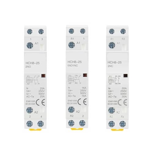 Contacteur modulaire 2P 16A HCH8 pour couper automatiquement un circuit electrique 2NC