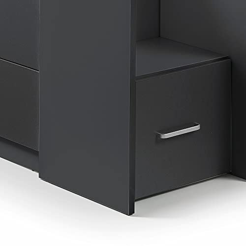 Mid Sleeper with Storage, Happy Beds Cookie Oak Wood Modern Cabin Bed - Image 6