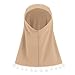 Newborn Infant Baby Girl Prayer Dress, Muslim Clothes for Toddler Kids Long Sleeve Abaya with Hijab Two Piece Maxi Islamic Dress Set Kaftan Middle East Arabian Dubai Robe Ramadan Eid Khaki 2-3T