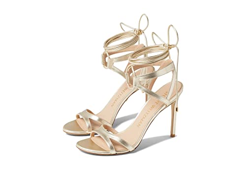 Stuart Weitzman Soiree 100 Lace-Up Platino 10 B #TOP7