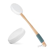 AmazerBath Lotion Applicator for Back, Feet, 2 Replacement Pads with 17' Curved Handle, Back Sunscreen...